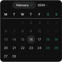 Calendário - Painel